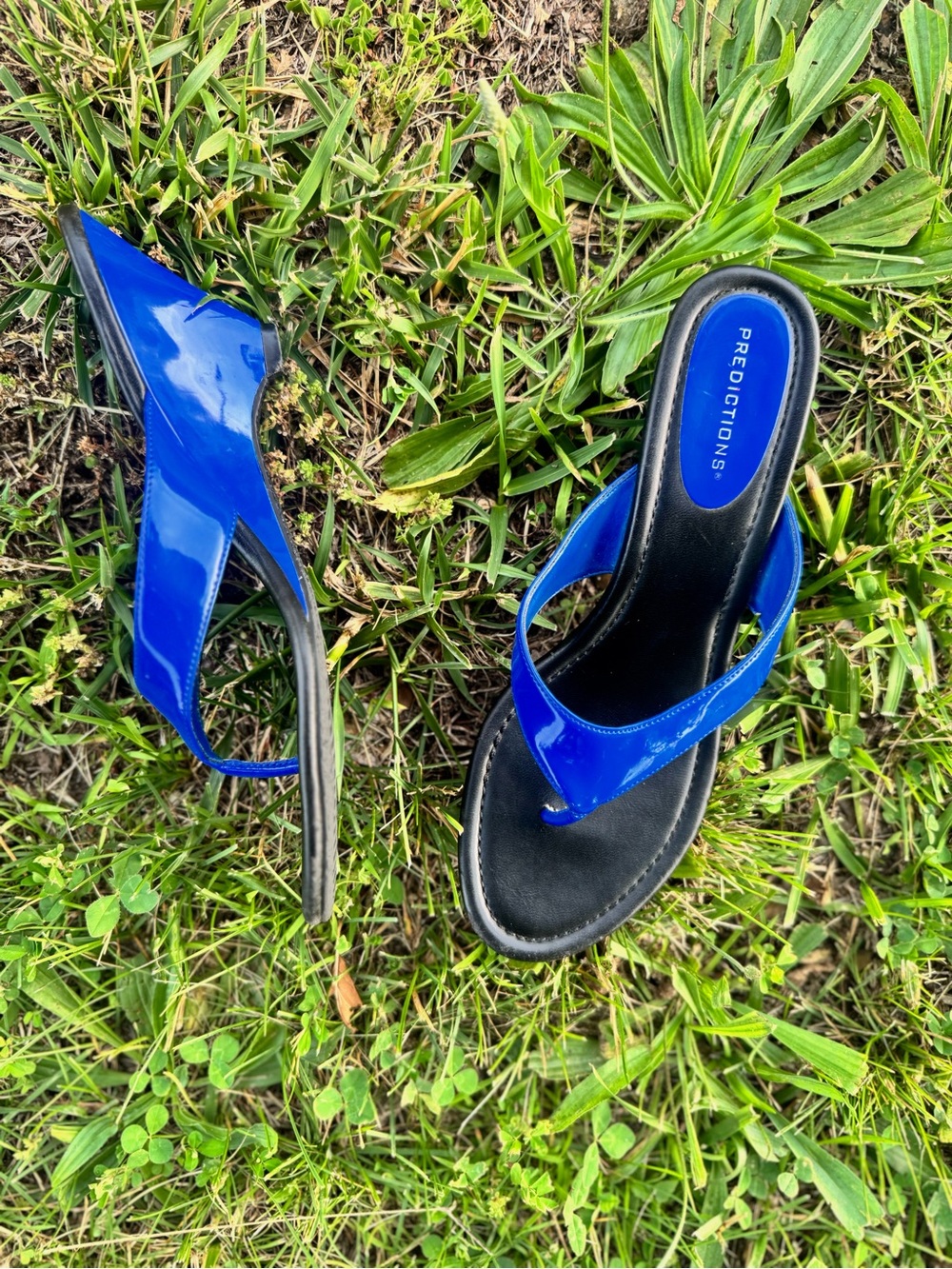 Predictions, Royal Blue, Thong Sandal Heels